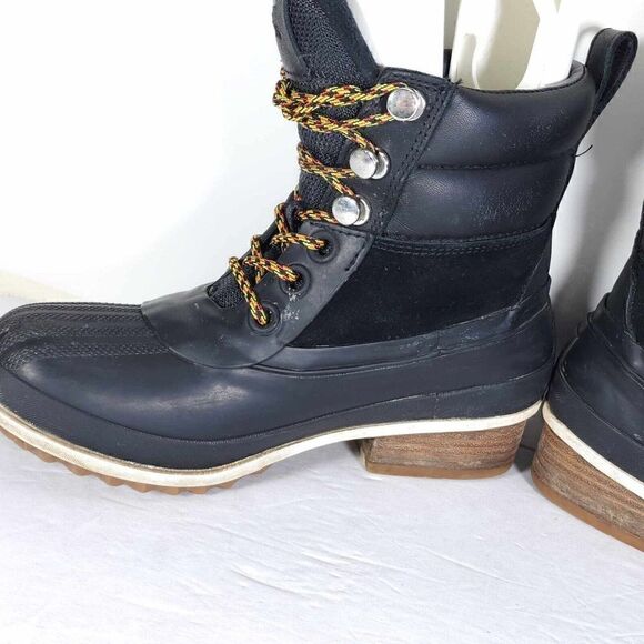 Sorel Women's Slimpack III US7 Black Leather Suede Waterproof Ankle Hiker Boots - Picture 7 of 11